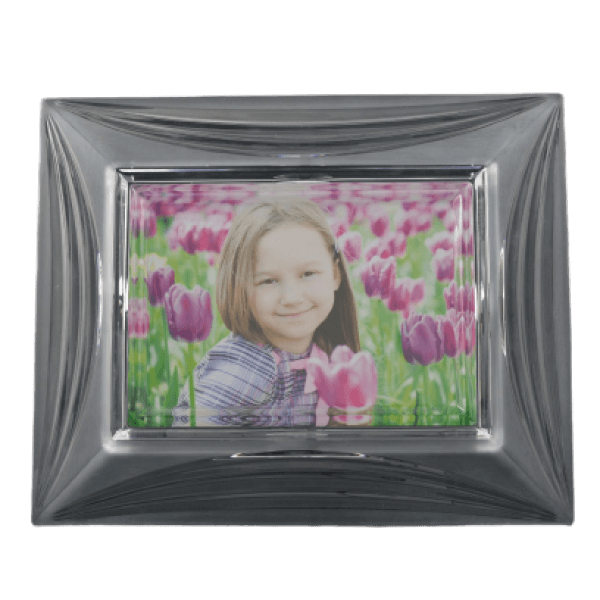 Bohemia Crystal Paloma Frost Lead Crystal photo frame with intricate design, showcasing elegant craftsmanship and clear crystal details.