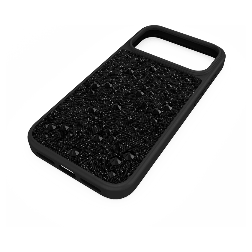 High smartphone case Flat Back crystals, iPhone® 17 Pro Max, Black -Swarovski