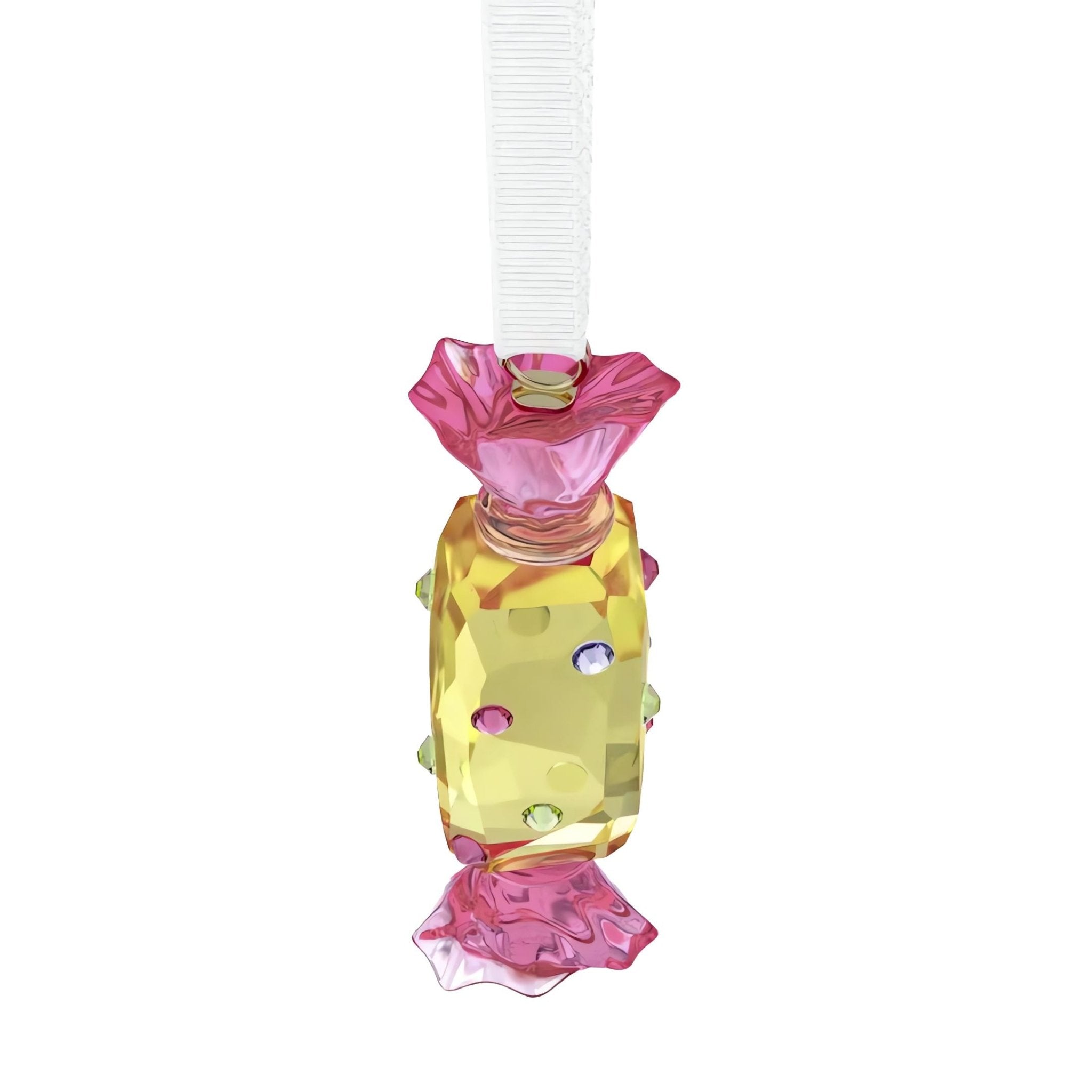 Holiday Cheers Dulcis Candy Ornament, Yellow -Swarovski