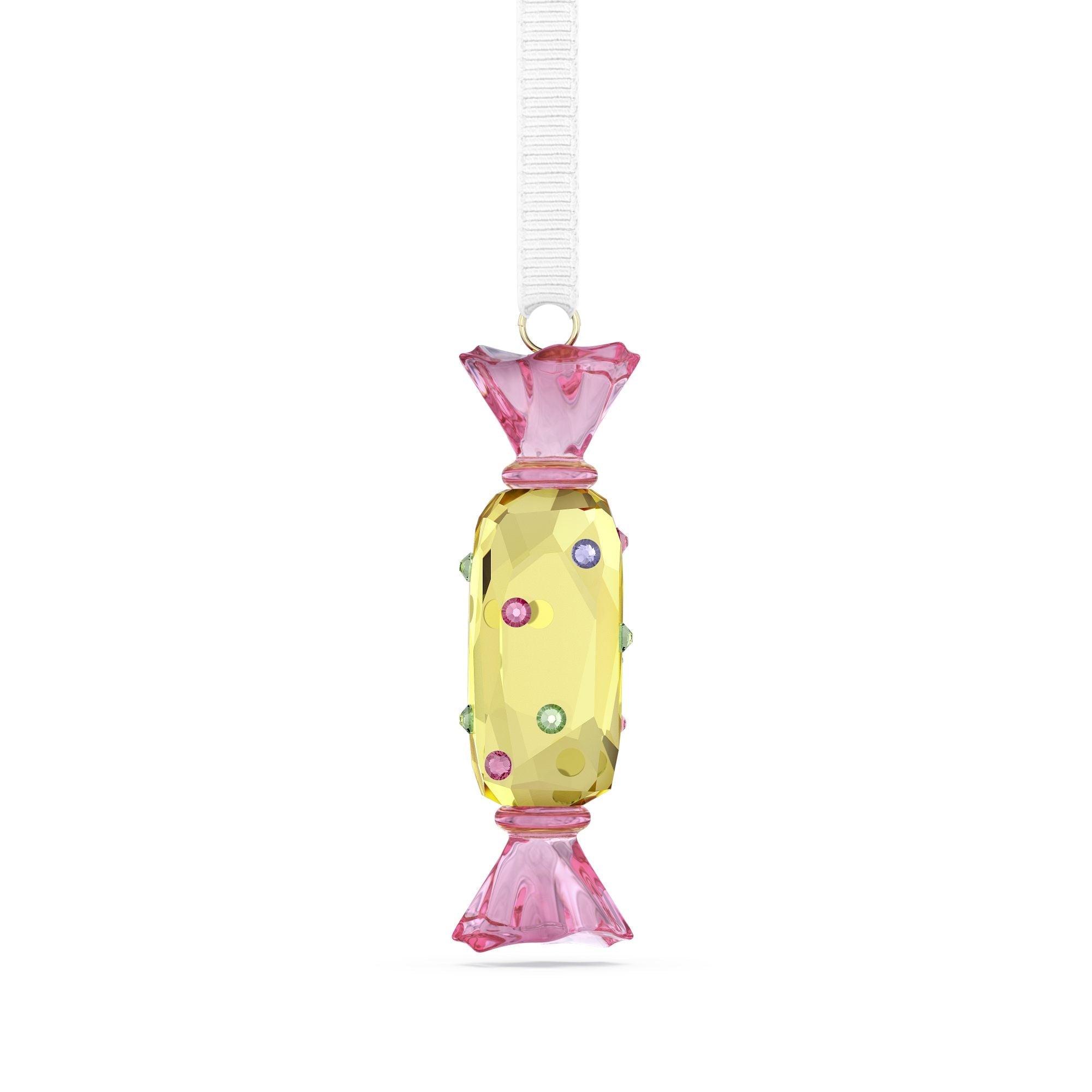 Holiday Cheers Dulcis Candy Ornament, Yellow -Swarovski