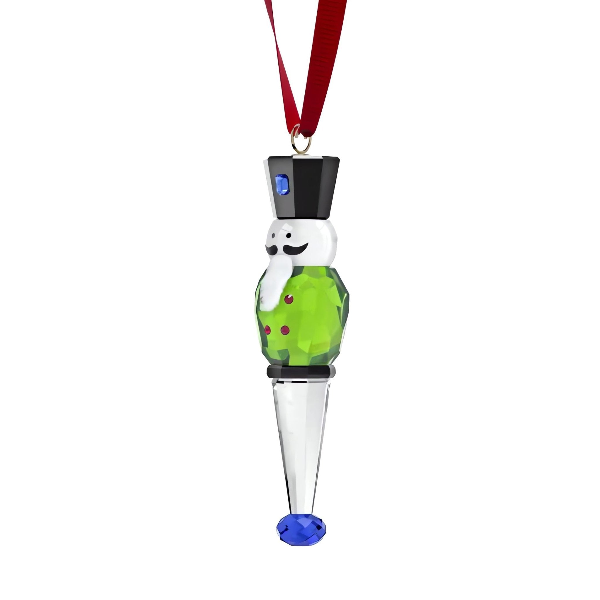 Holiday Cheers Nutcracker Ornament, Green -Swarovski