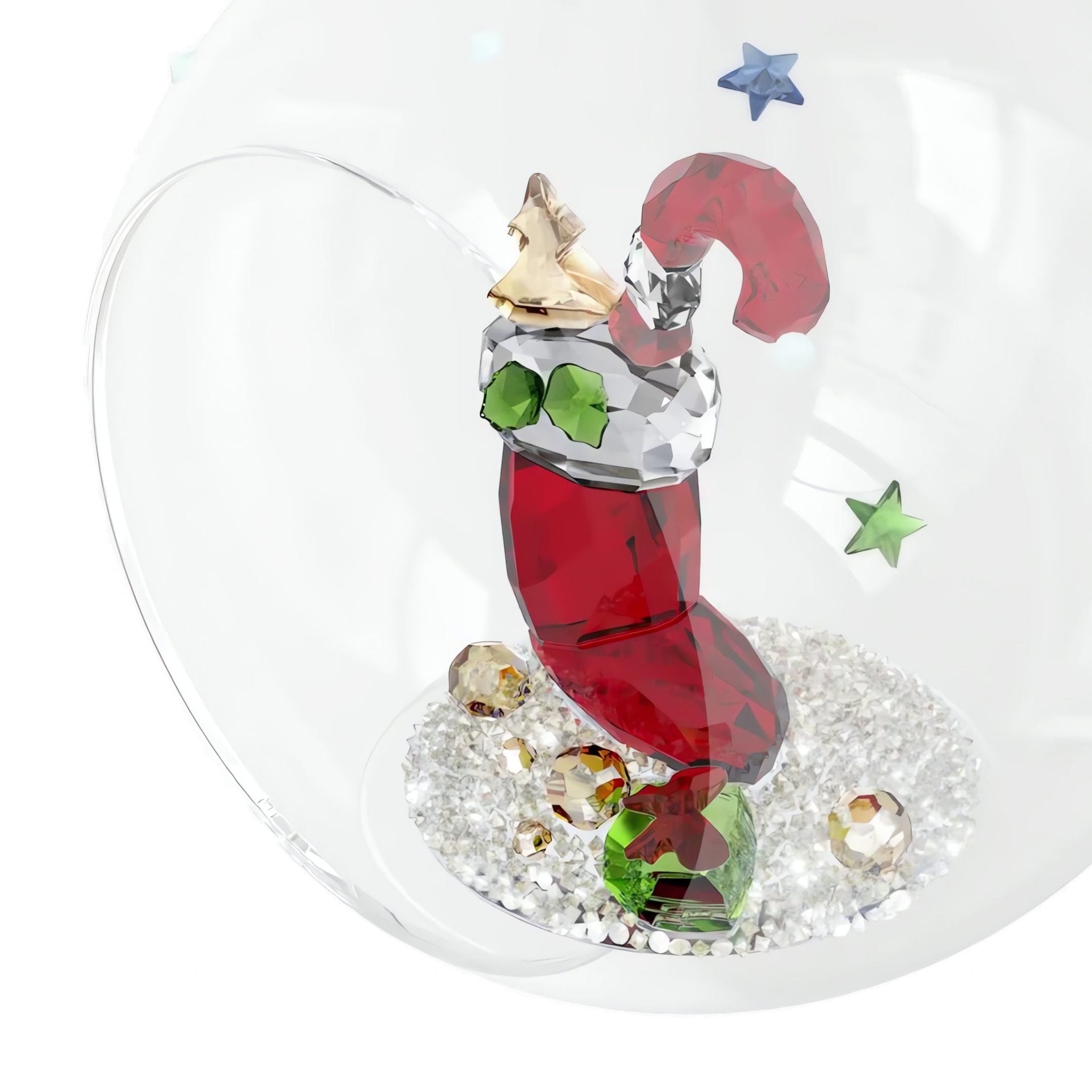 Holiday Cheers Stocking and Candy Ball Ornament -Swarovski