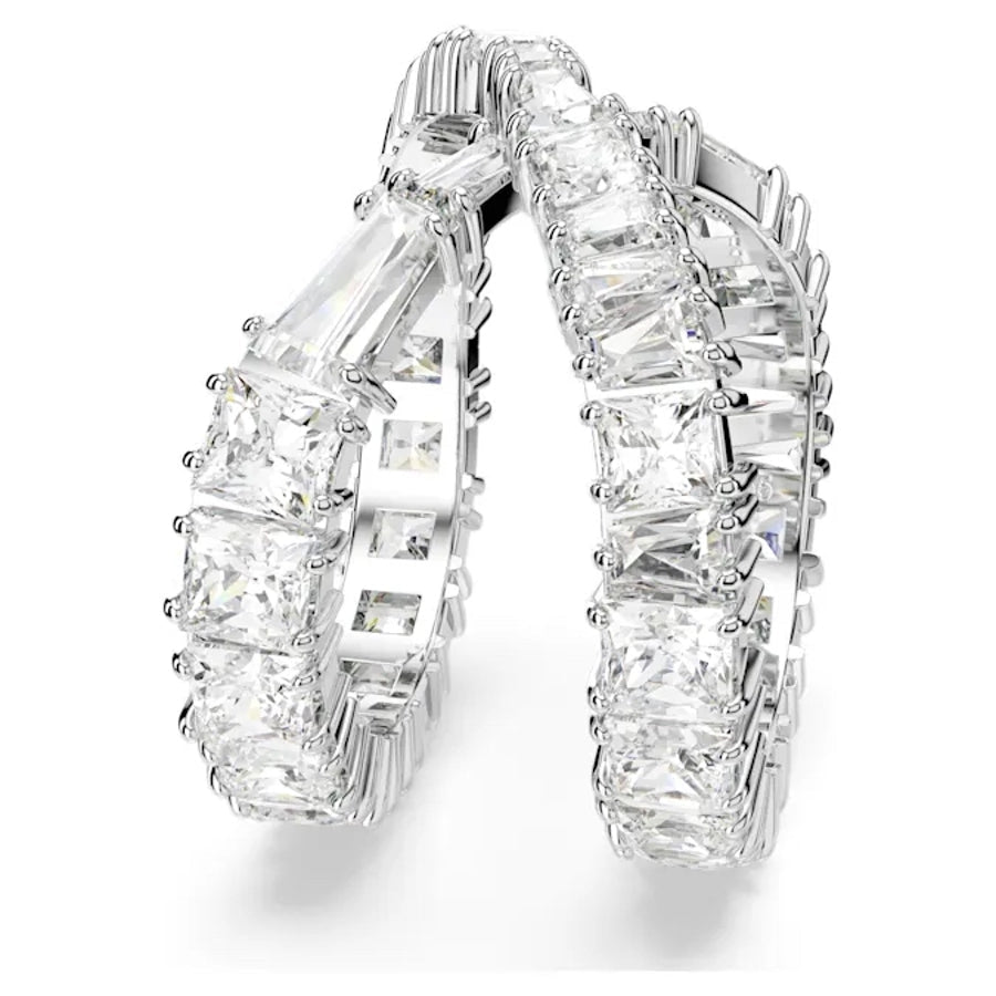 Hyperbola Ring Infinity White Silver-tone finish -Swarovski