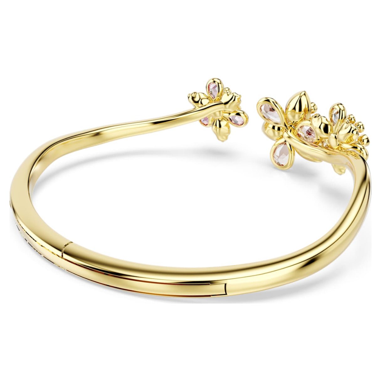 Idyllia bangle Mixed cuts, Flower, Multicolored, 18K gold finish -Swarovski