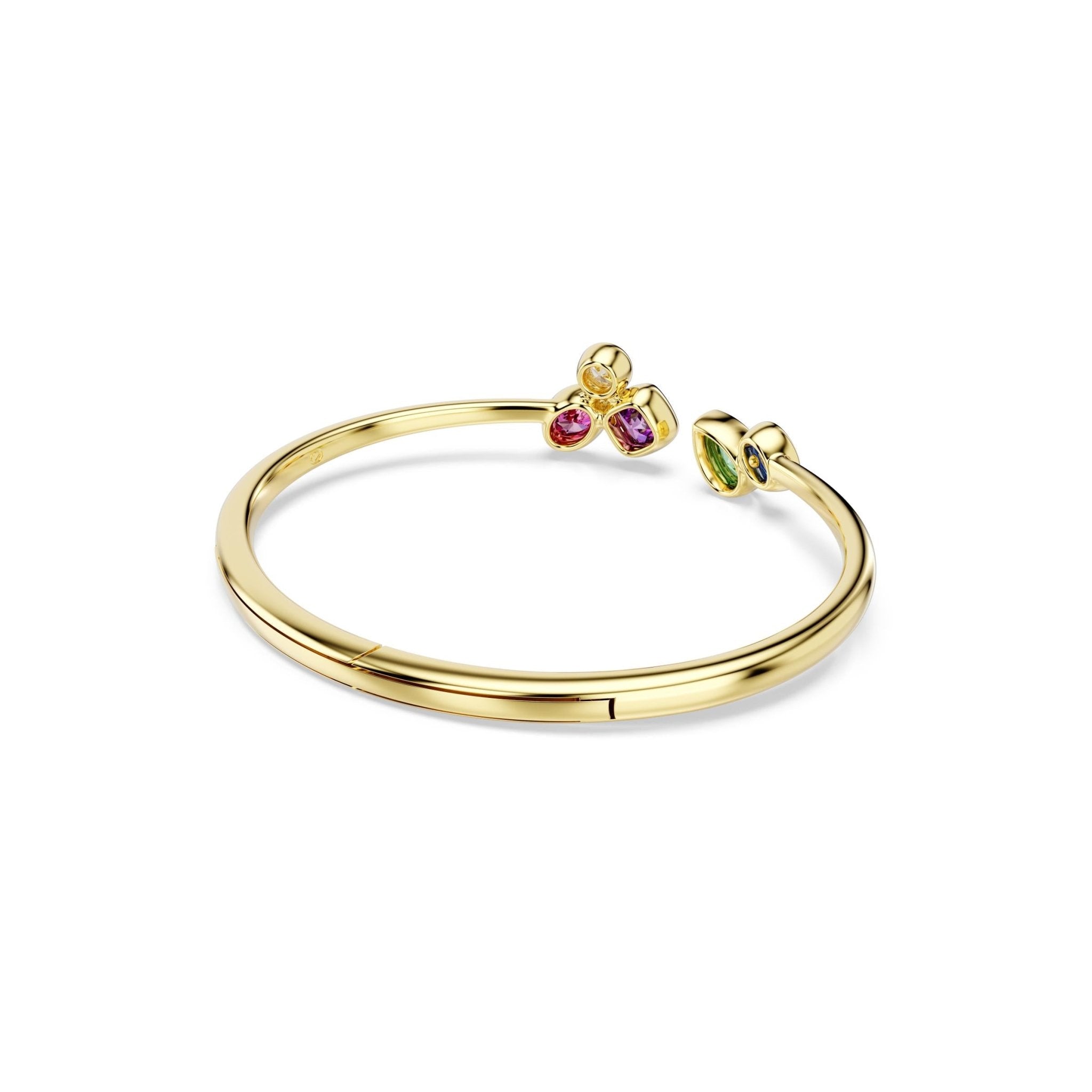Imber bangle, Mixed cuts, Multicolored, 18K gold finish -Swarovski