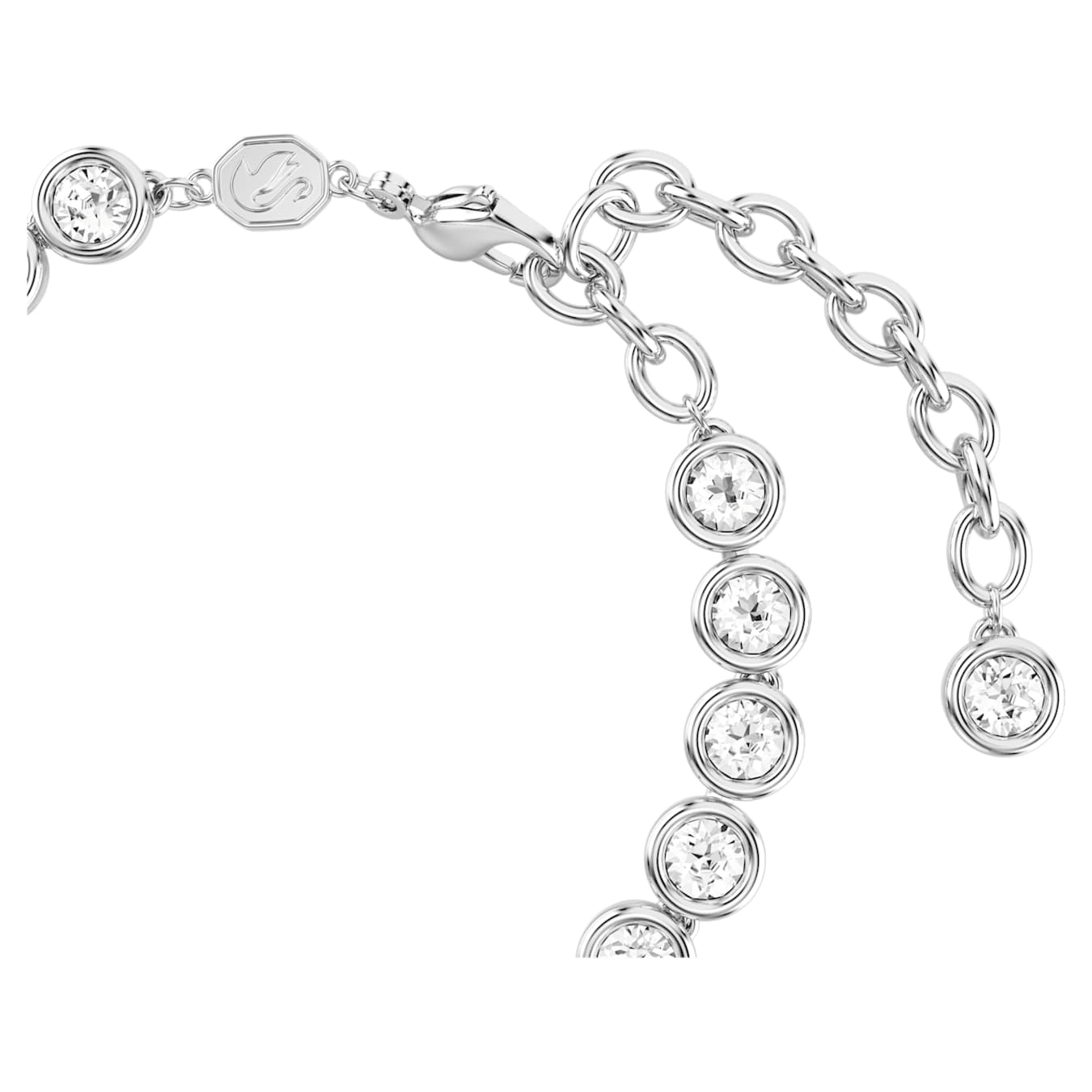 Imber Tennis Bracelet Round Cut White Rhodium plated -Swarovski