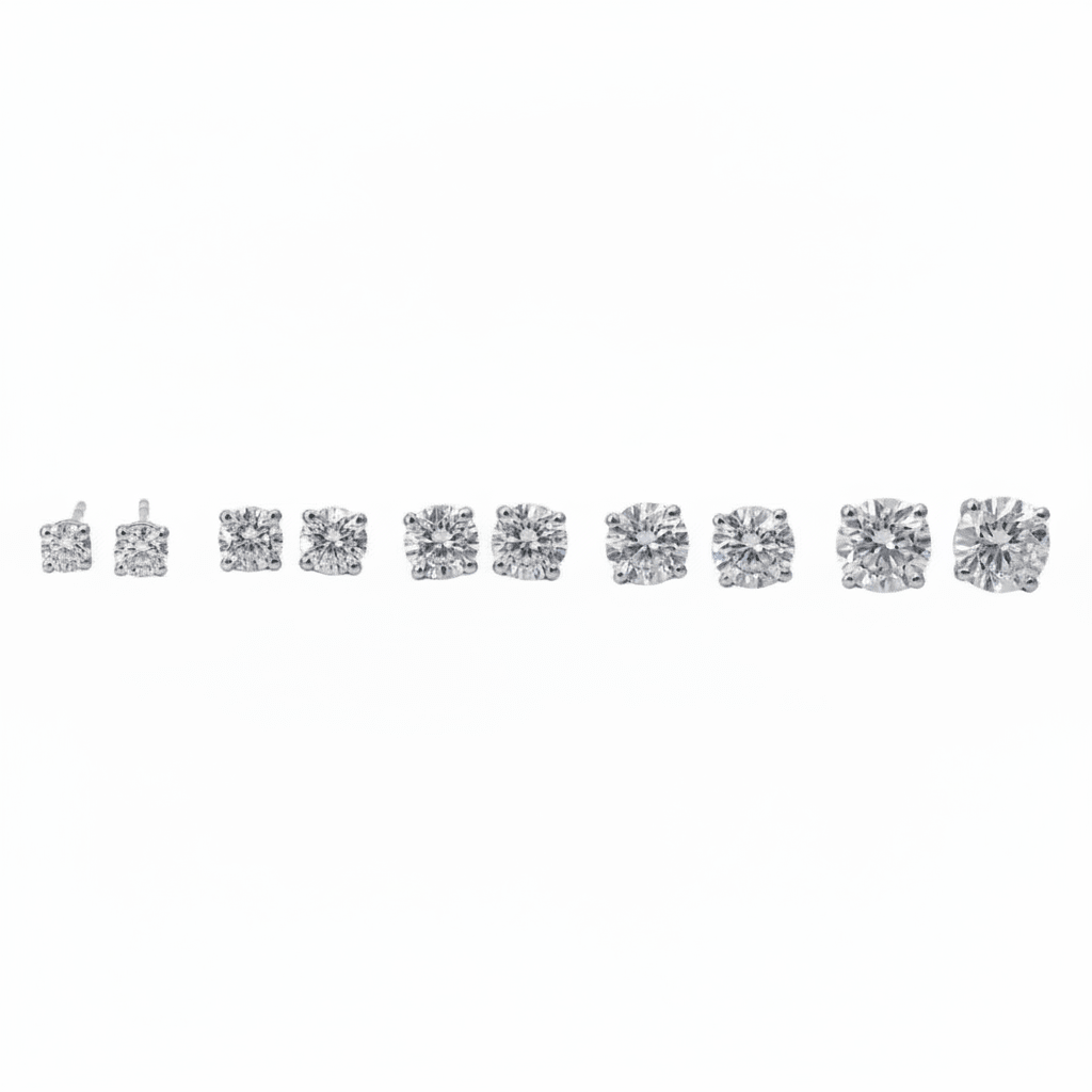 Lab Grown Diamond 9CT White Gold Earrings -Lab Grown Diamonds