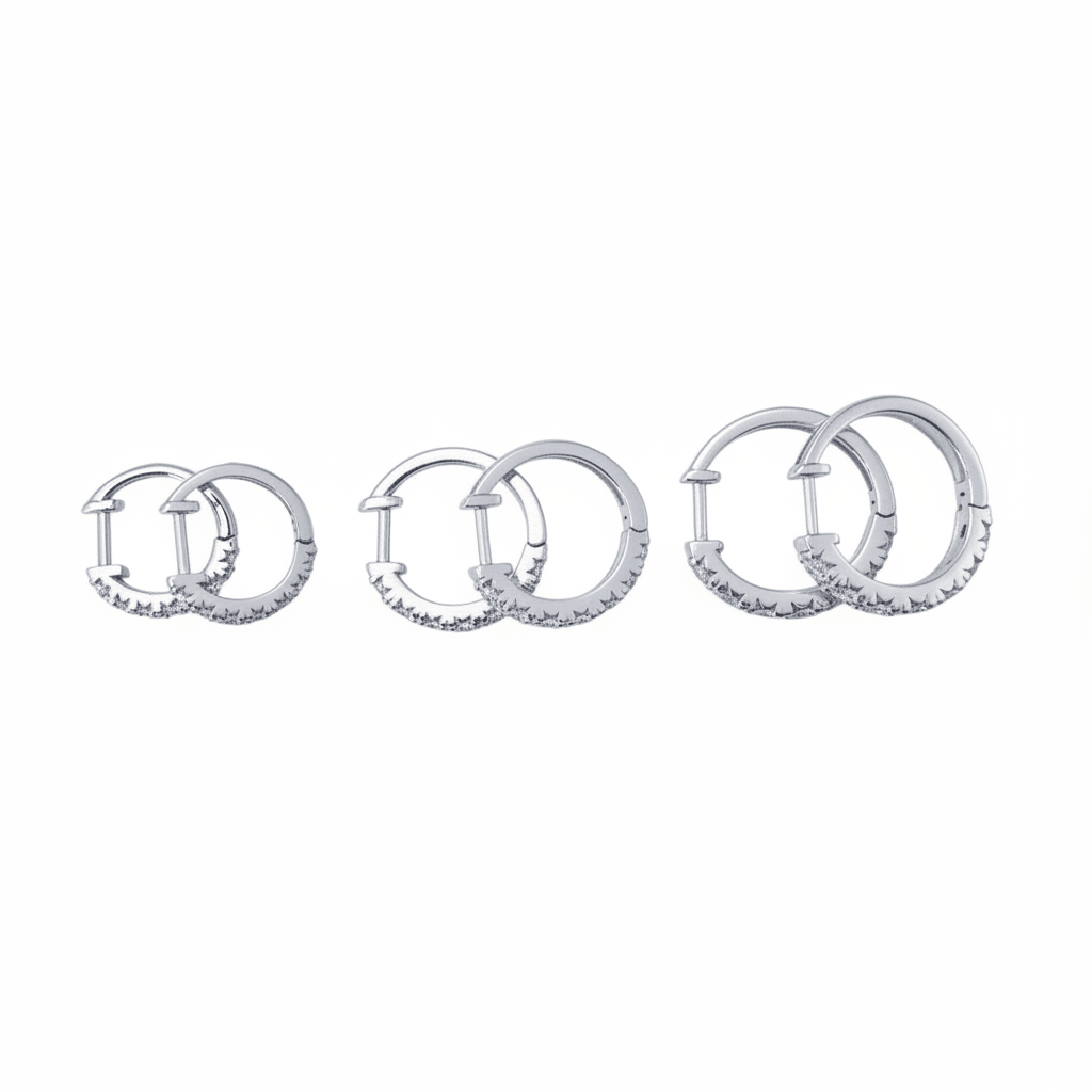 Lab Grown Diamond 9CT White Gold Huggies -Lab Grown Diamonds