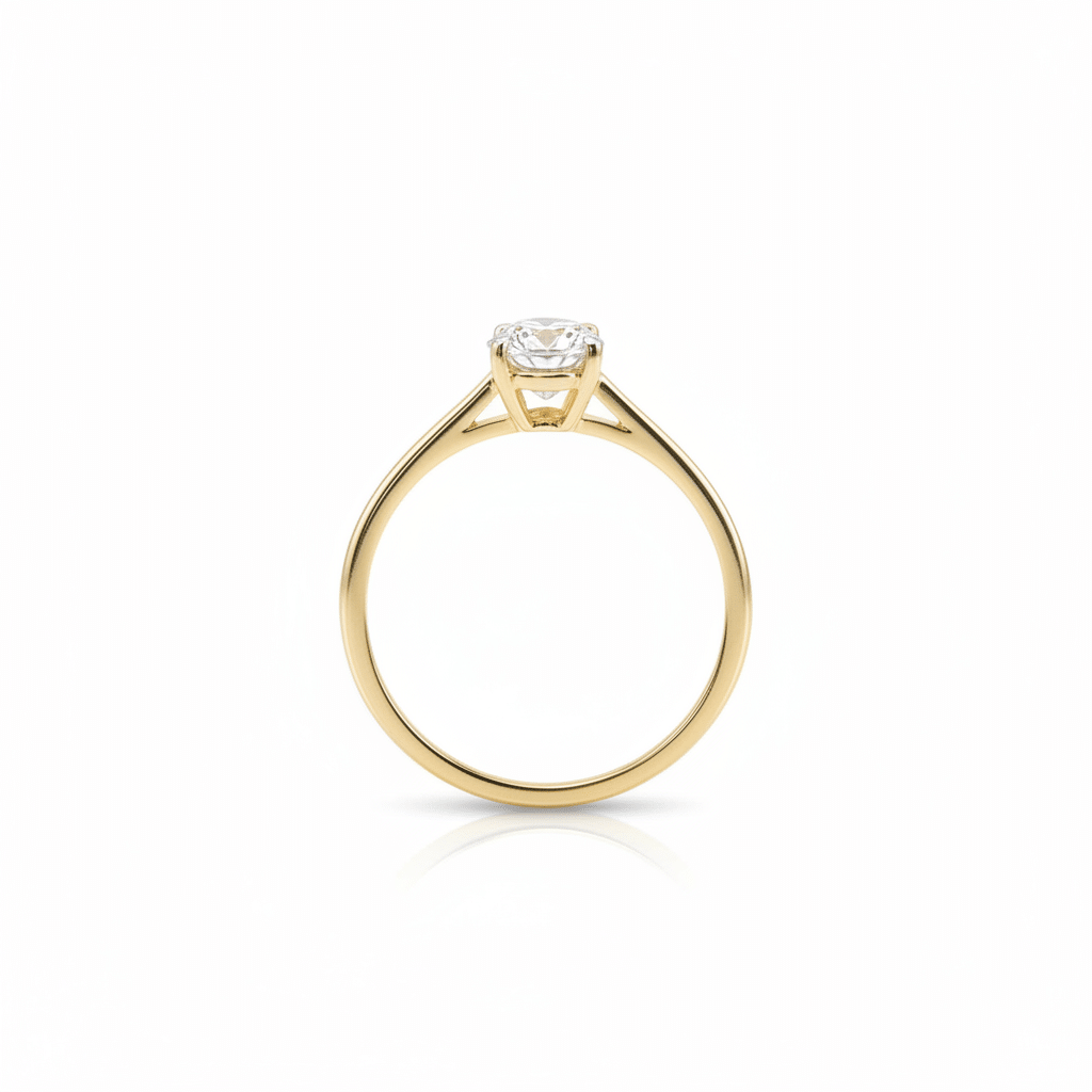 Lab Grown Diamond 9CT Yellow Gold 1CT Oval Solitaire Ring -Lab Grown Diamonds