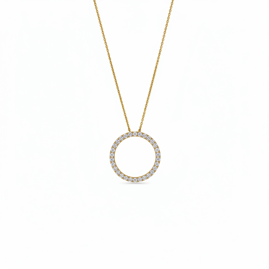 Lab Grown Diamond 9CT Yellow Gold Circle of Life Pendant -Lab Grown Diamonds