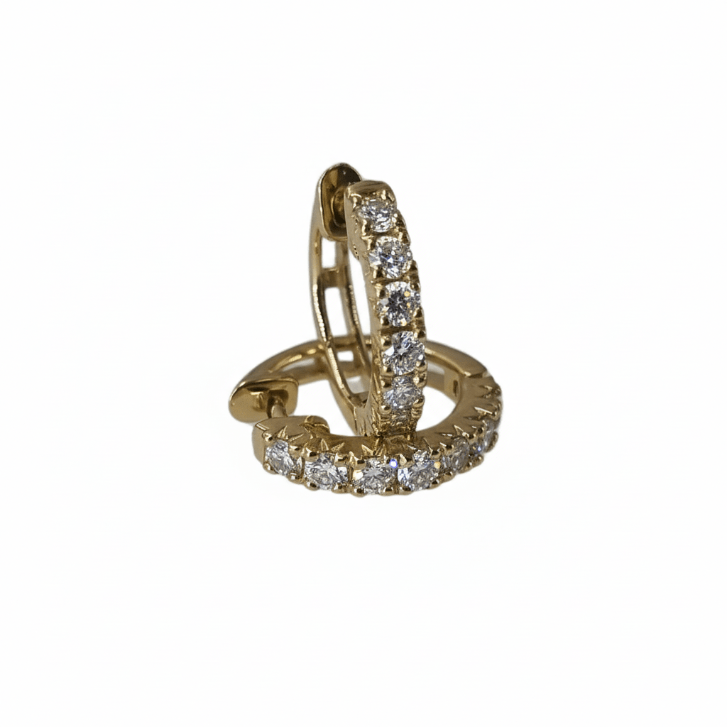 Lab Grown Diamond 9CT Yellow Gold Huggies -Lab Grown Diamonds