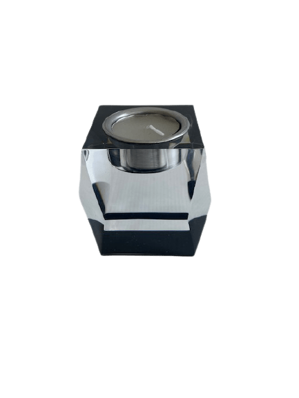 Laser Edge Votive Short (Black)(80mm x 80mm x80mm) -Spilhaus