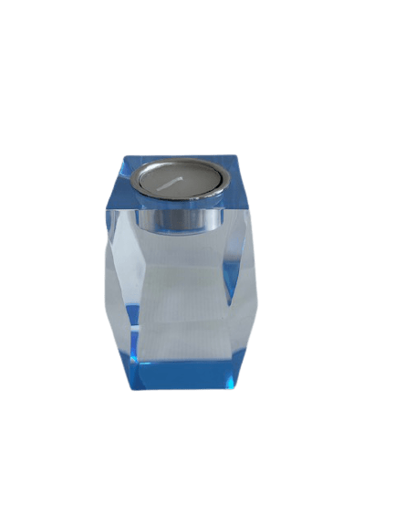 Laser Edge Votive Tall (BLUE)(80mm x 80mm x 120mm) -Spilhaus