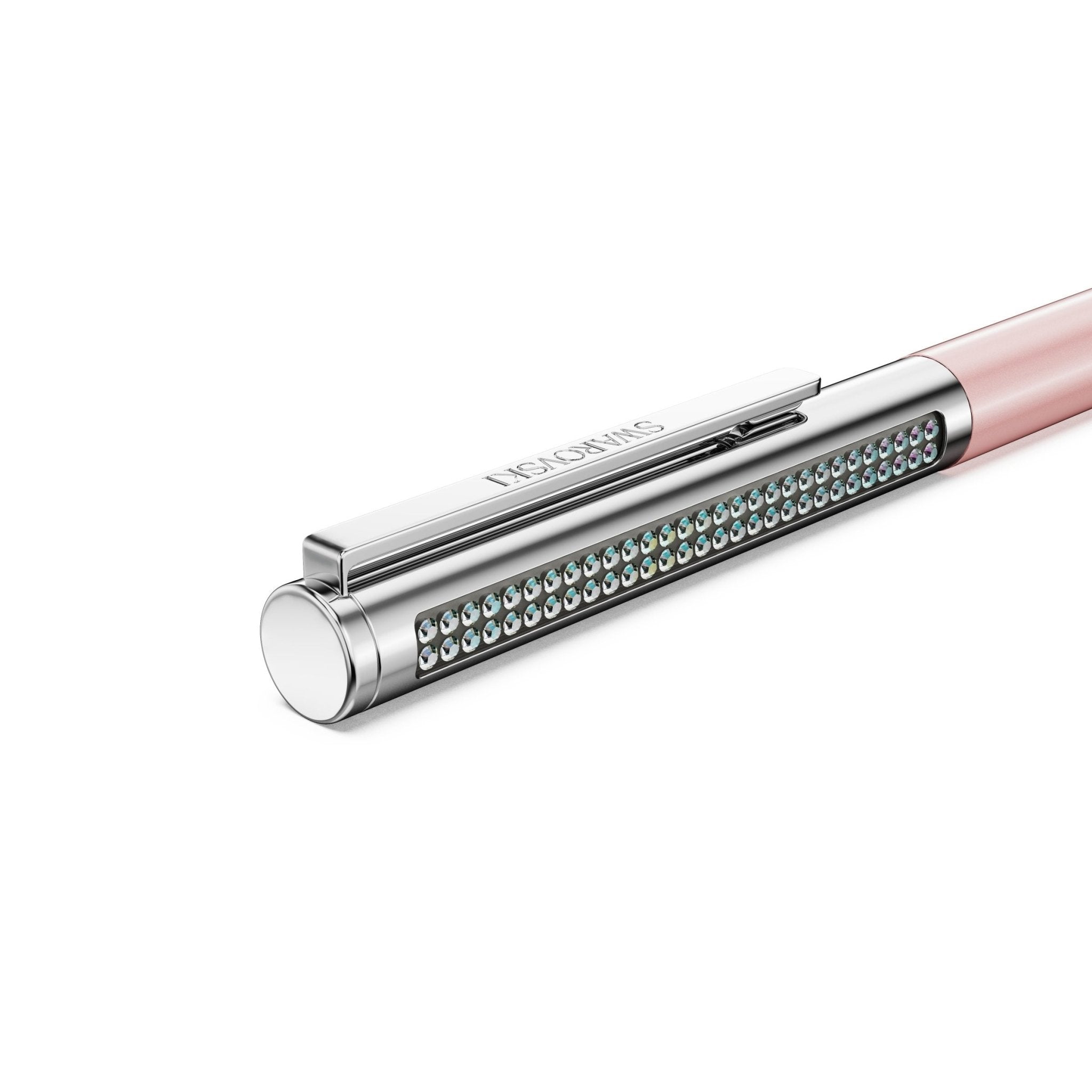 Matrix Tennis ballpoint pen, Pink lacquered, Chrome plated -Swarovski