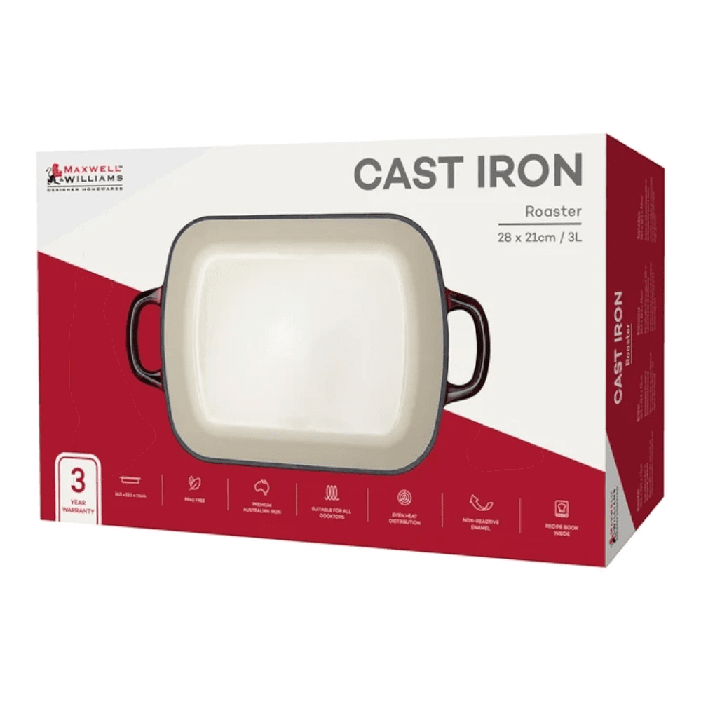 Maxwell & Williams Cast Iron Roaster 28X21CM / 3L Gift Box -Maxwell & Williams