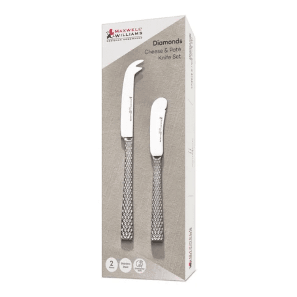 Maxwell & Williams Diamonds Cheese & Pate Knife Set 2PC Gift Box -Maxwell & Williams