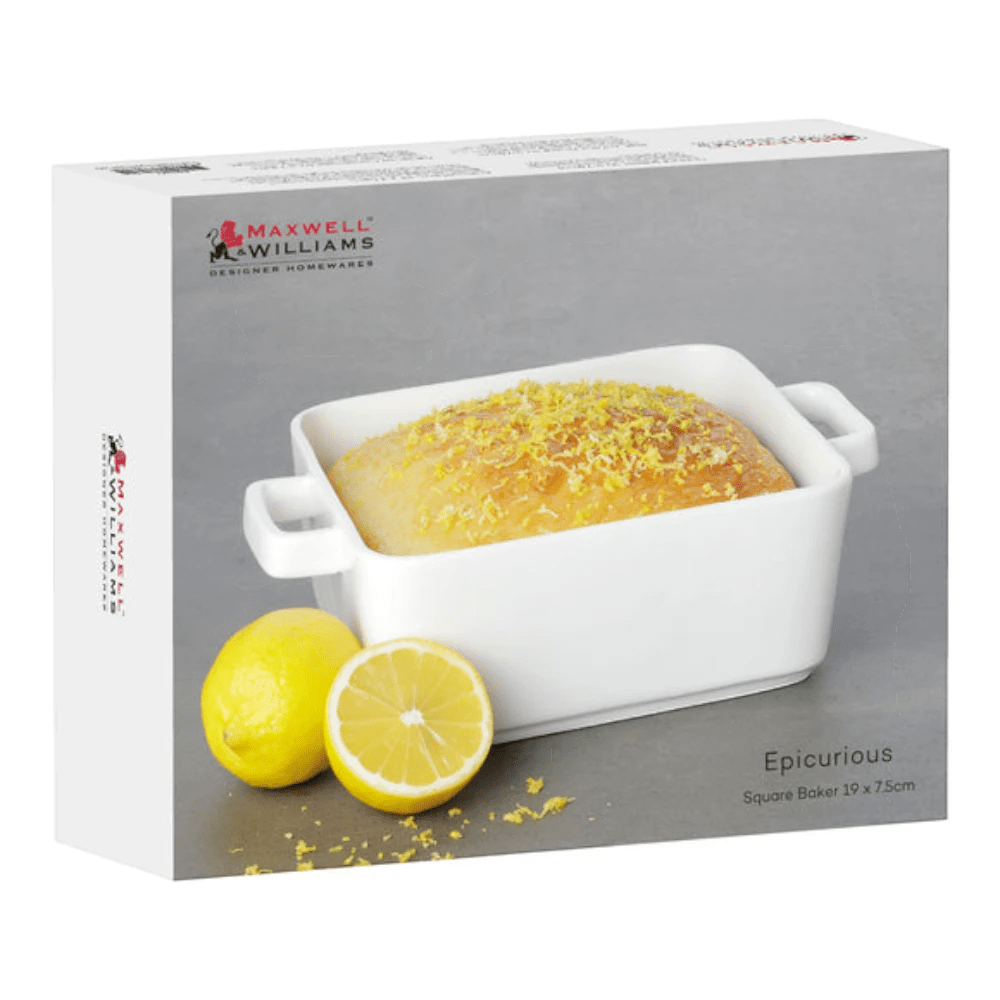 Maxwell & Williams Epicurious Square Baker 19X7.5CM White Gift Box -Maxwell & Williams