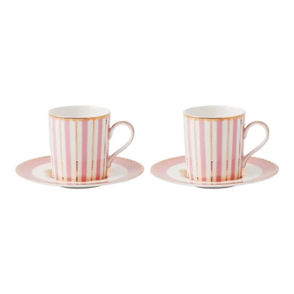 Maxwell & Williams Teas & C'S Regency Demi Cup & Saucer 100ML Set Of 2 Pink Gift Box -Maxwell & Williams