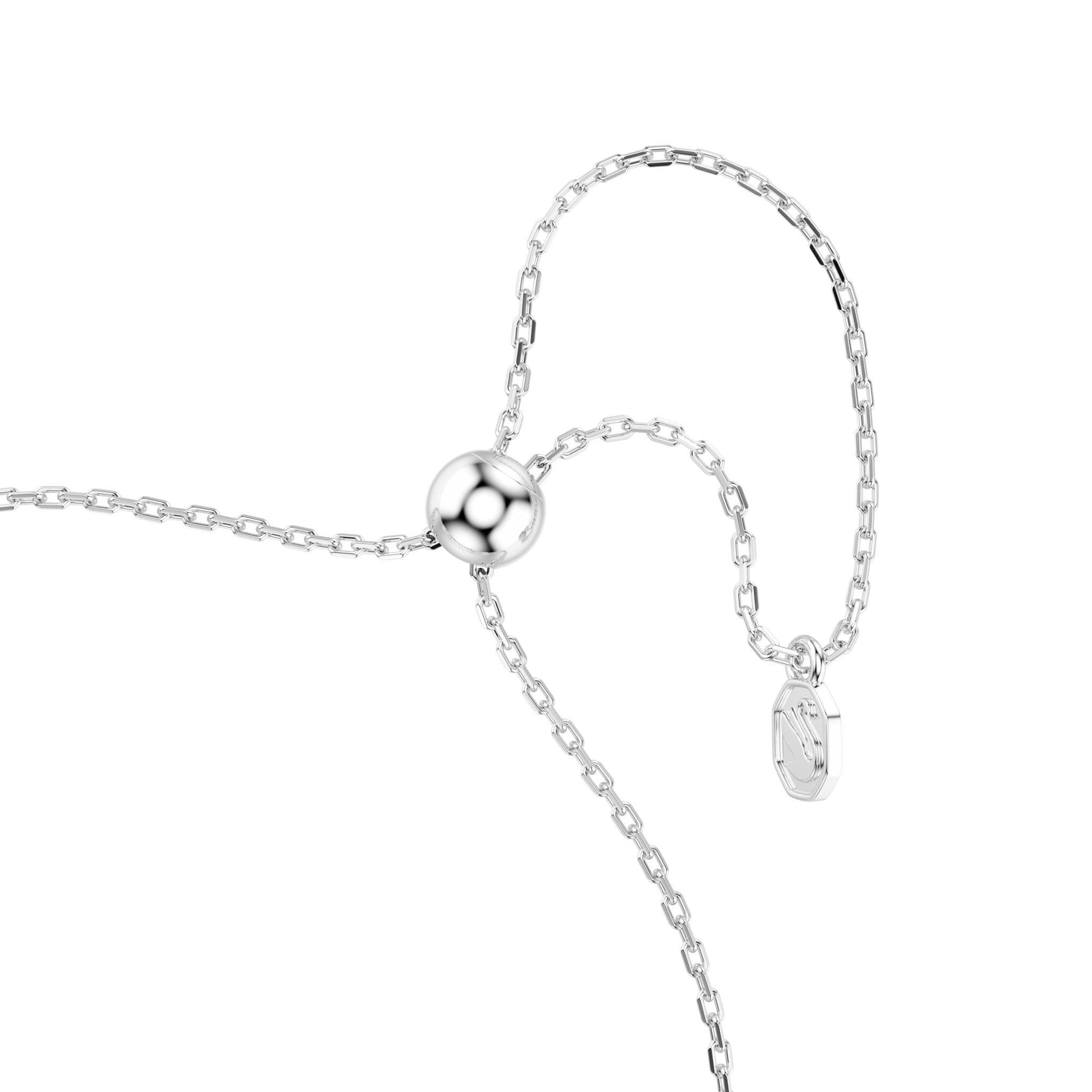 Mesmera Frontal bracelet, Marquise cut, White, Rhodium plated - Swarovski