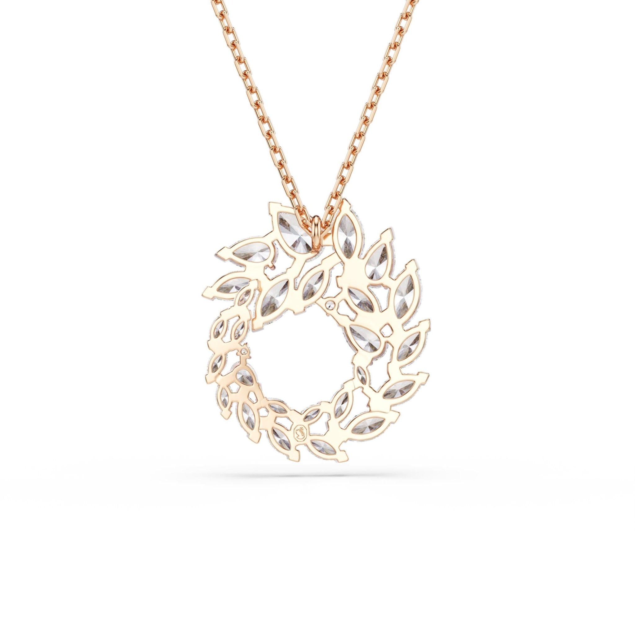 Mesmera pendant, Marquise cut, White, 18K rose gold finish -Swarovski