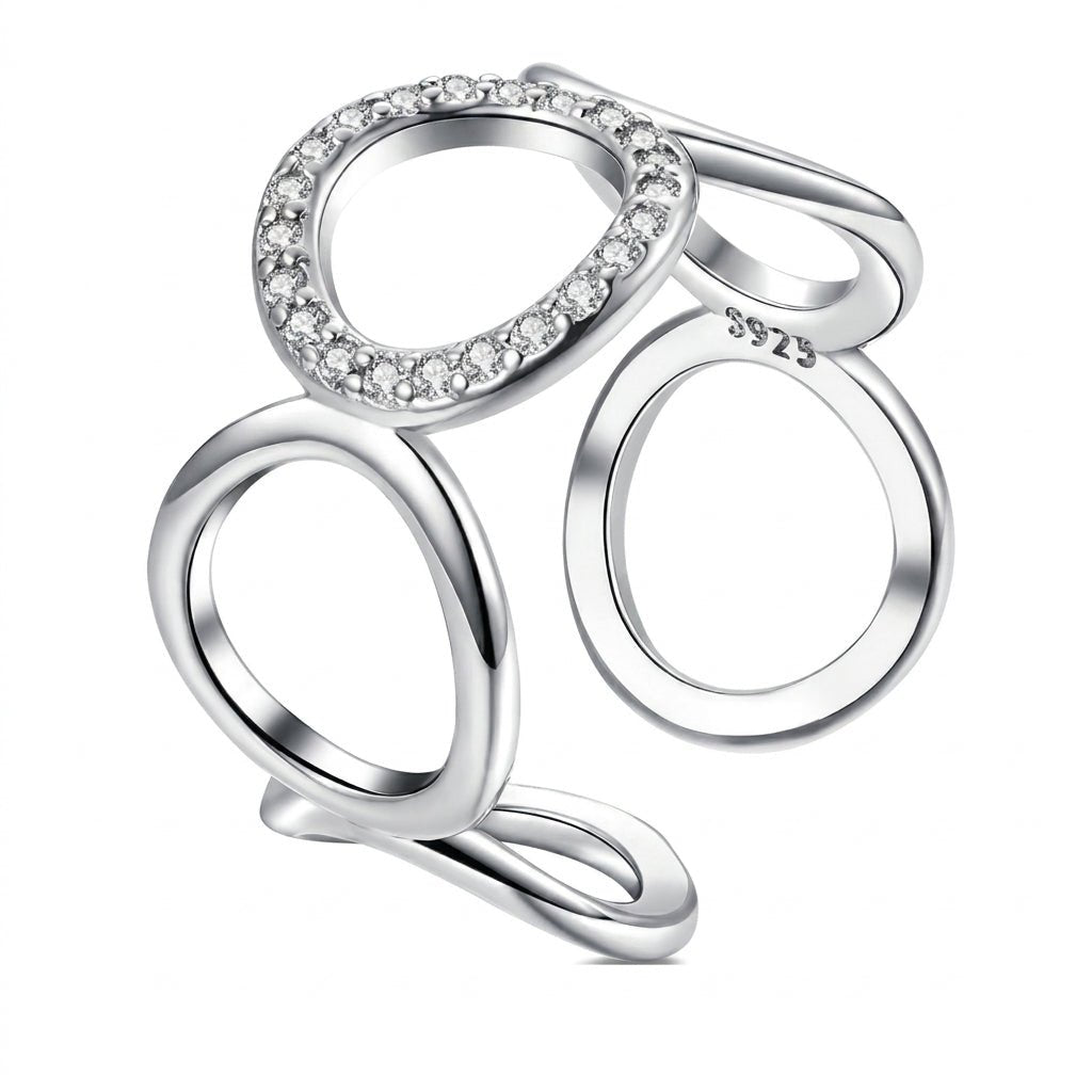MISU 925 Sterling Silver Beautiful Dreams Adjustable Ring -Misu