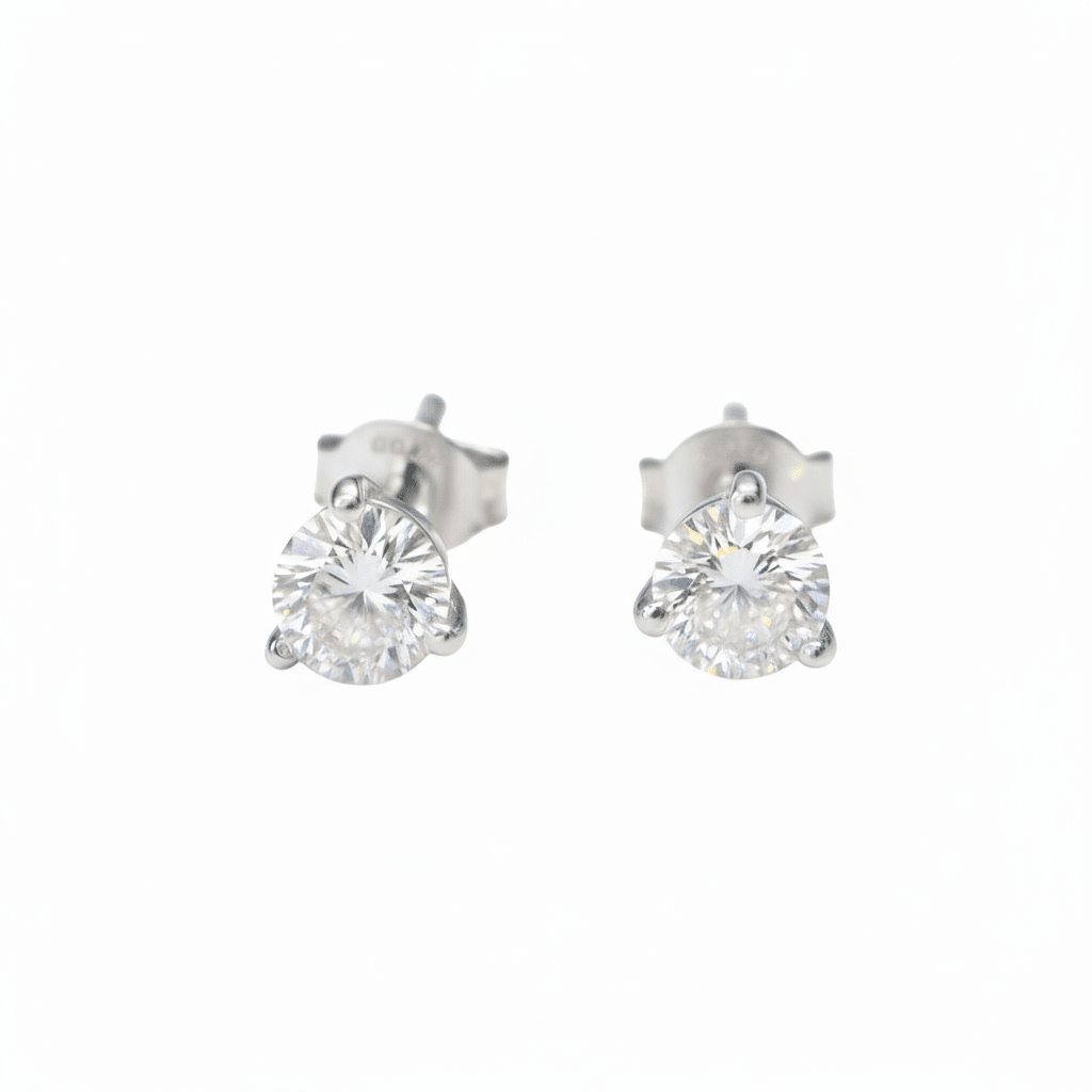 MISU 925 Sterling Silver Bling Thing Earrings Studs -Misu