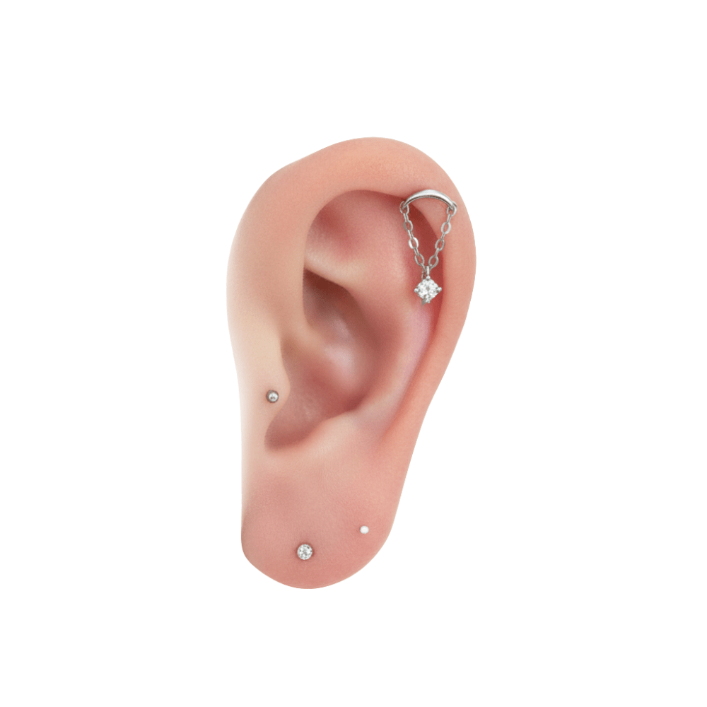 MISU 925 Sterling Silver Ear Dazzler -Misu