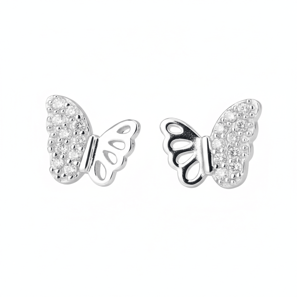 MISU 925 Sterling Silver Earrings Butterfly -Misu