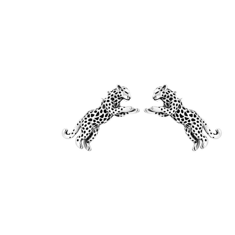 MISU 925 Sterling Silver Earrings Leopard -Misu