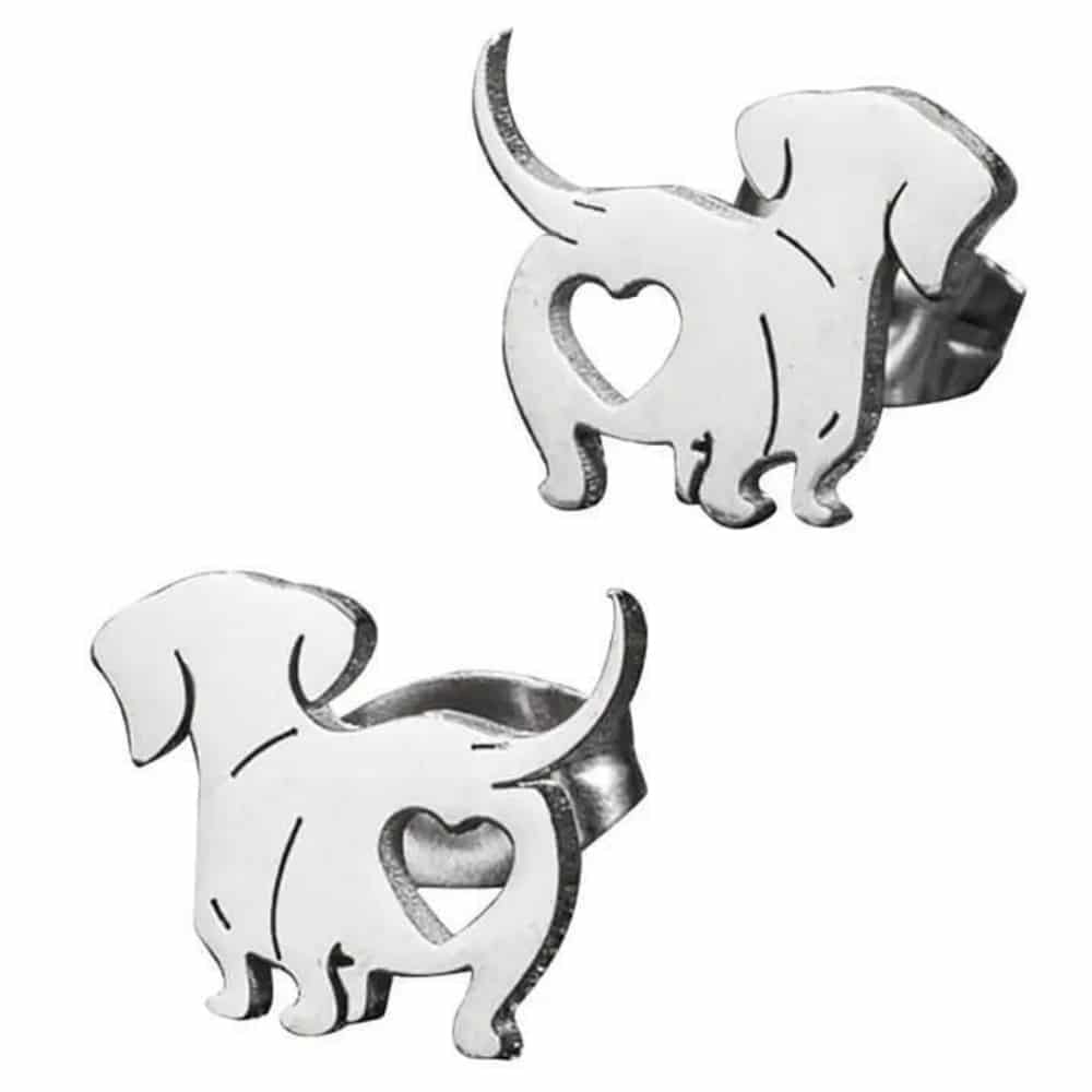 MISU 925 Sterling Silver Puppy Pal Studs -Misu