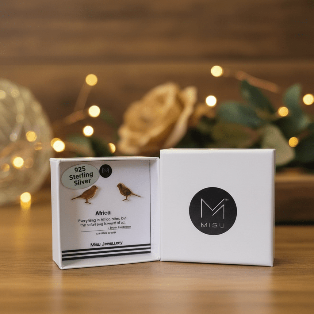 MISU Rose Gold Earrings Swallow -Misu