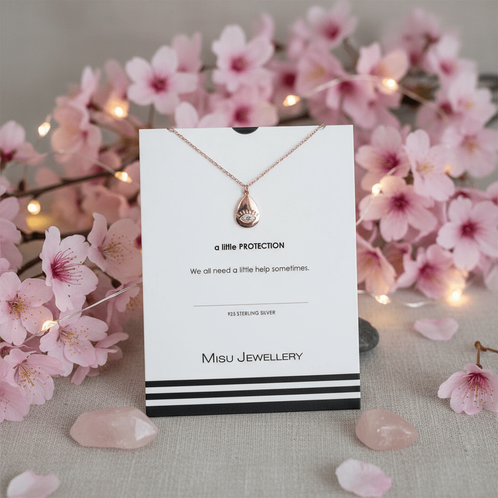 MISU Rose Gold Eye Of you Necklace -Misu