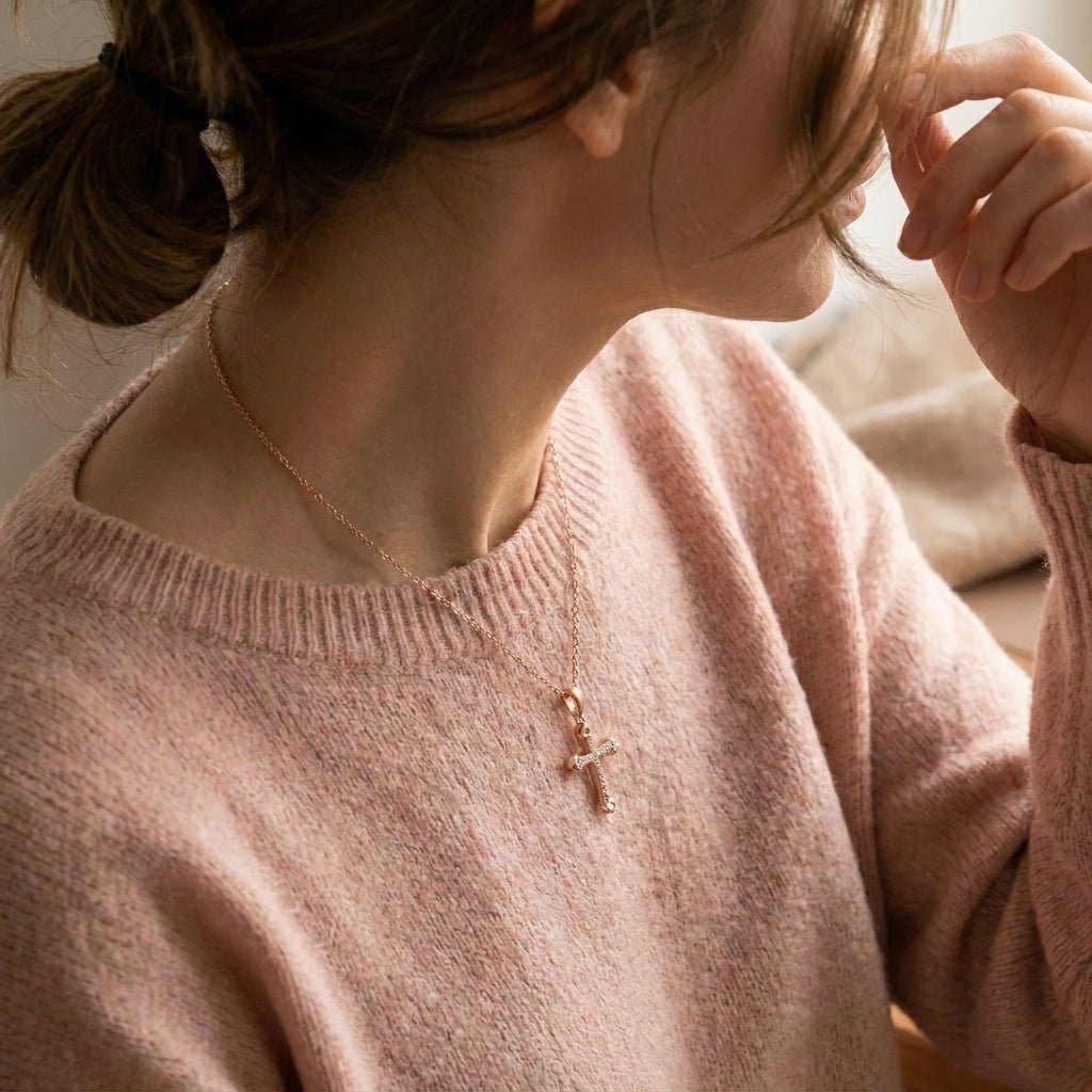 MISU Rose Gold Have Faith Necklace -Misu