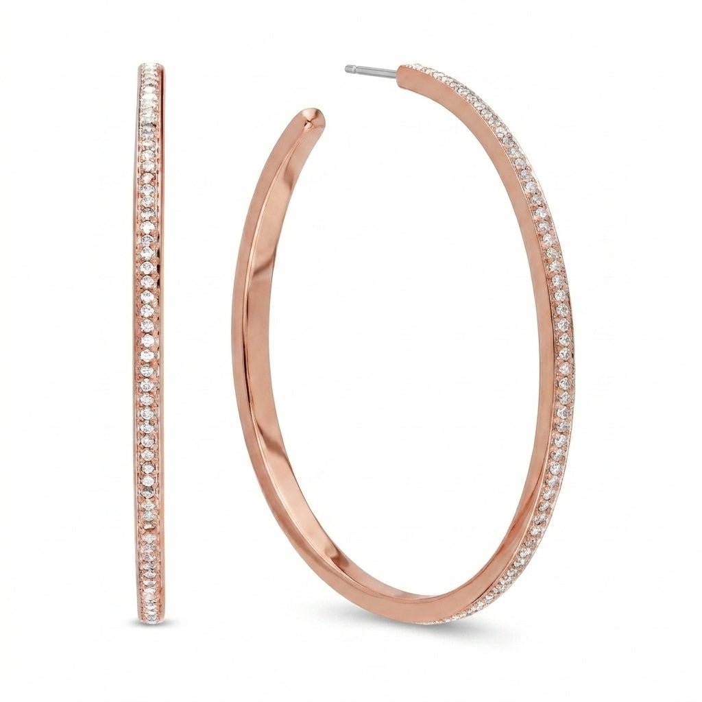 MISU Rose Gold Hoops -Misu