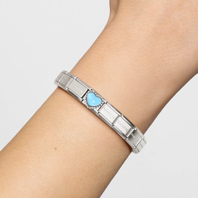 Nomination Composable Blue Heart With Dots Symbol -Nomination