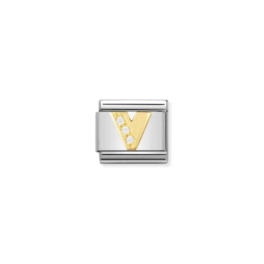 Nomination Composable Classic C.Z. Letter V -Nomination