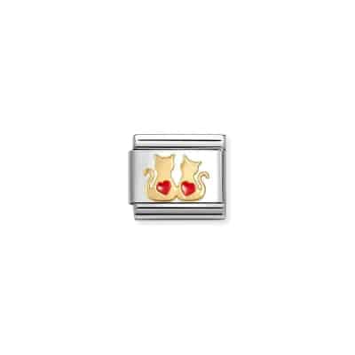 Nomination Composable Classic Link, Enamel Red Hearts -Spilhaus