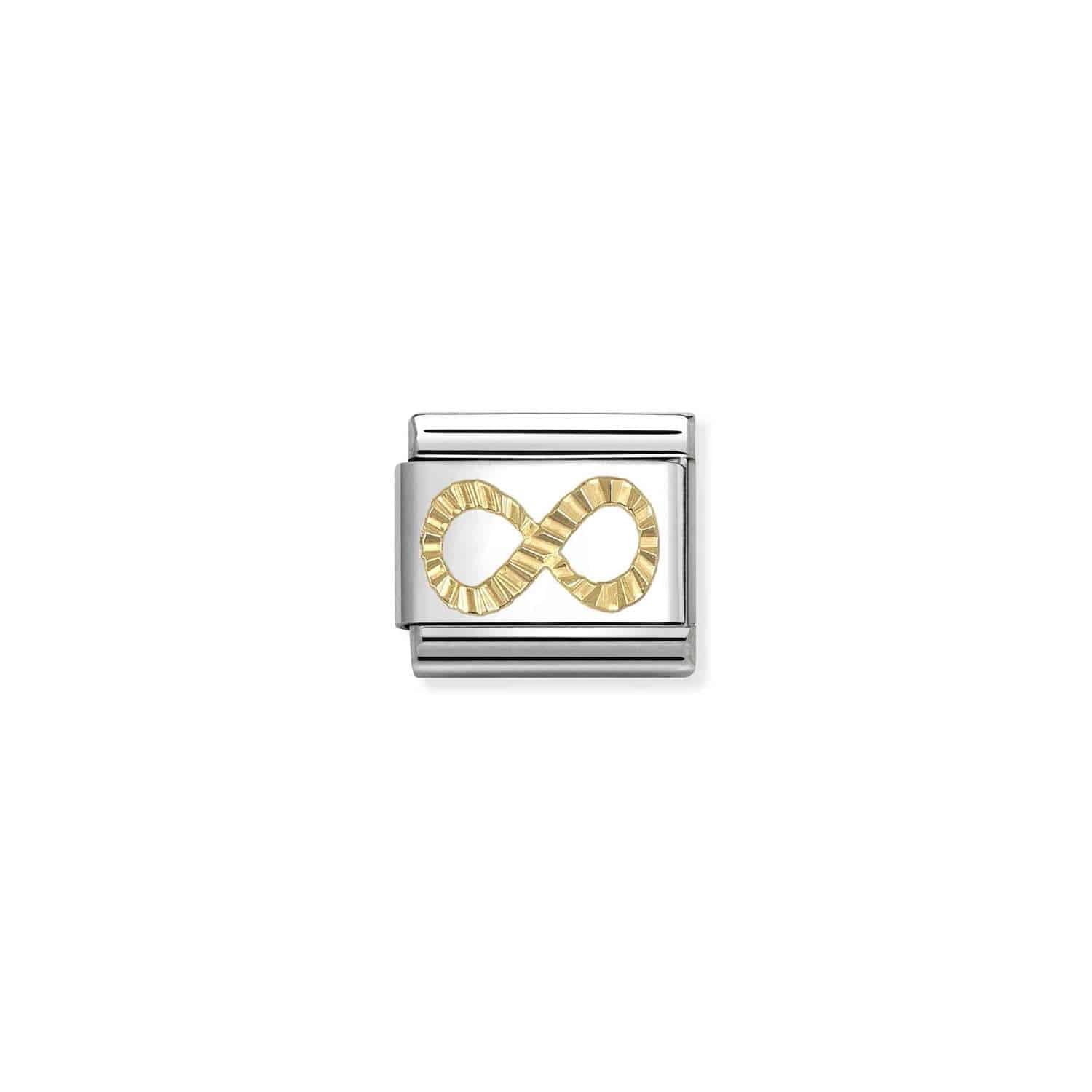 Nomination Composable Classic Link, Etched Yellow Gold Infinity -Spilhaus