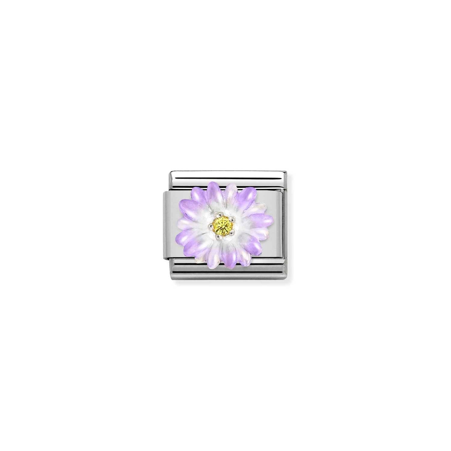 Nomination Composable Classic Nature Purple Flower S/S & 18K -Nomination