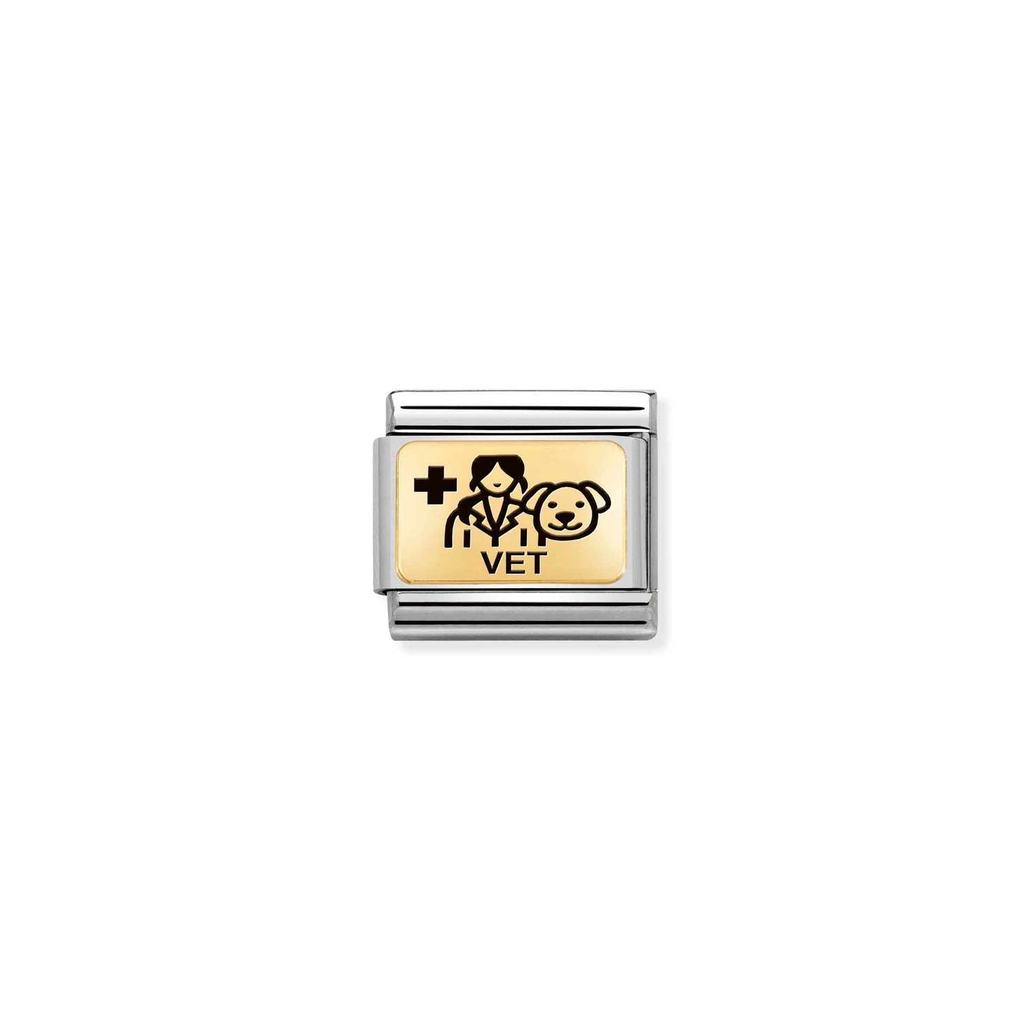 Nomination Composable Classic Occupation Vet 18K -Nomination