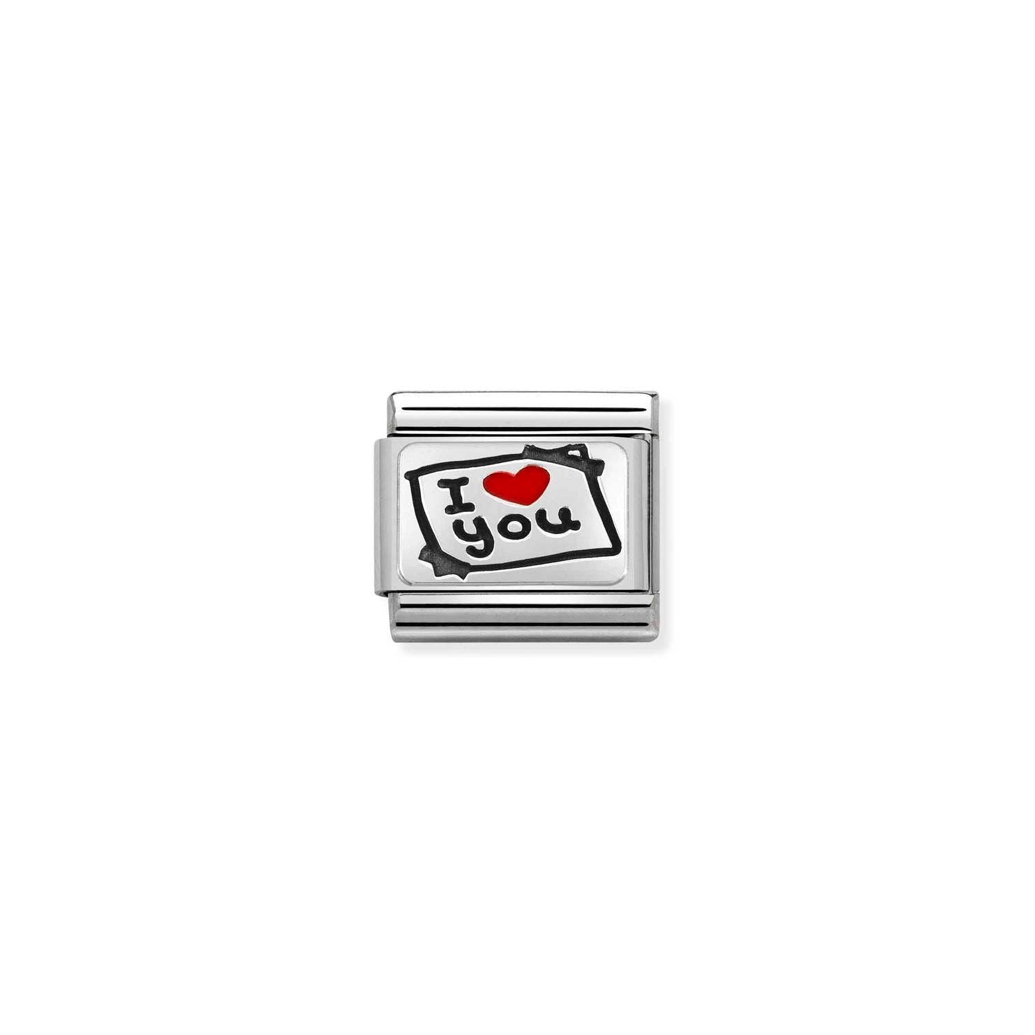 Nomination Composable Classic Plate I Love You S/Silver -Nomination