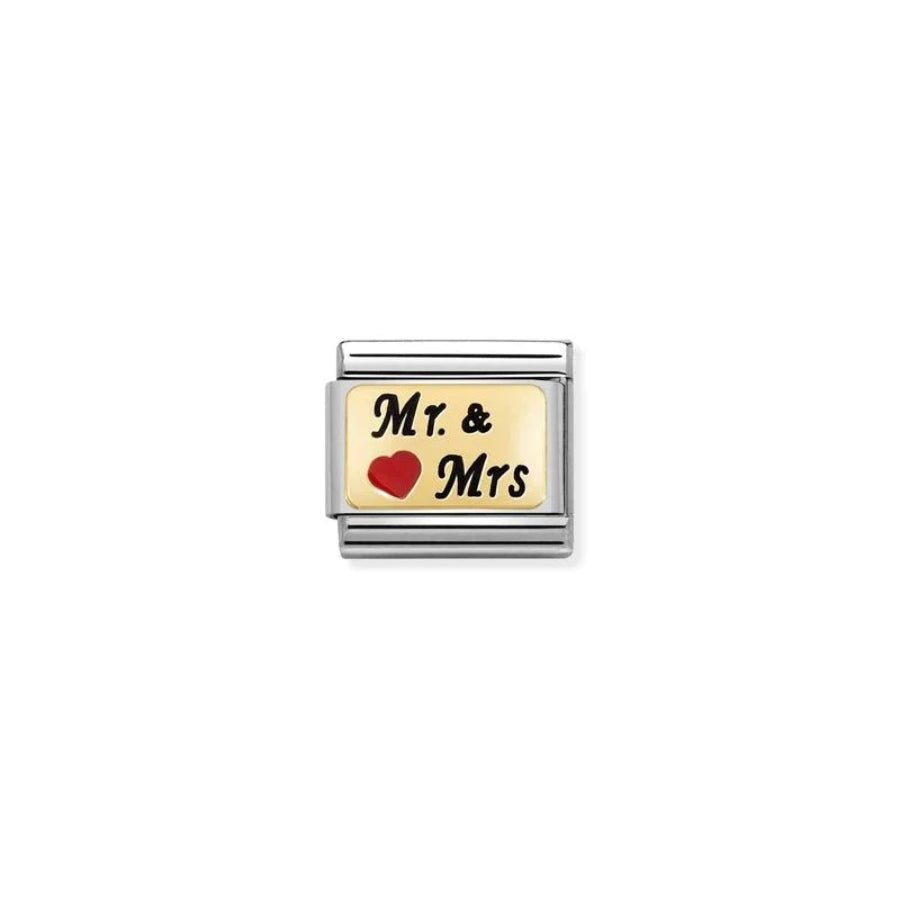 Nomination Composable Classic Plate Mr & Mrs -Nomination
