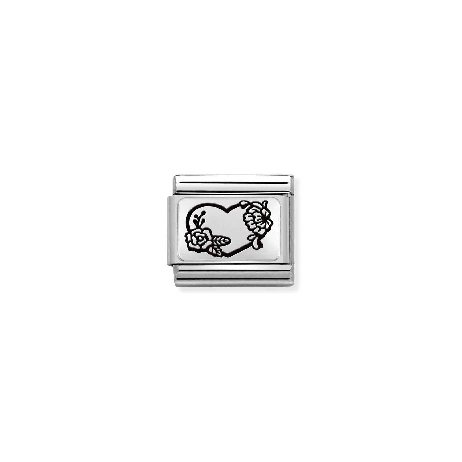 Nomination Composable Classic Silvershine Heart Flowers S/S -Nomination