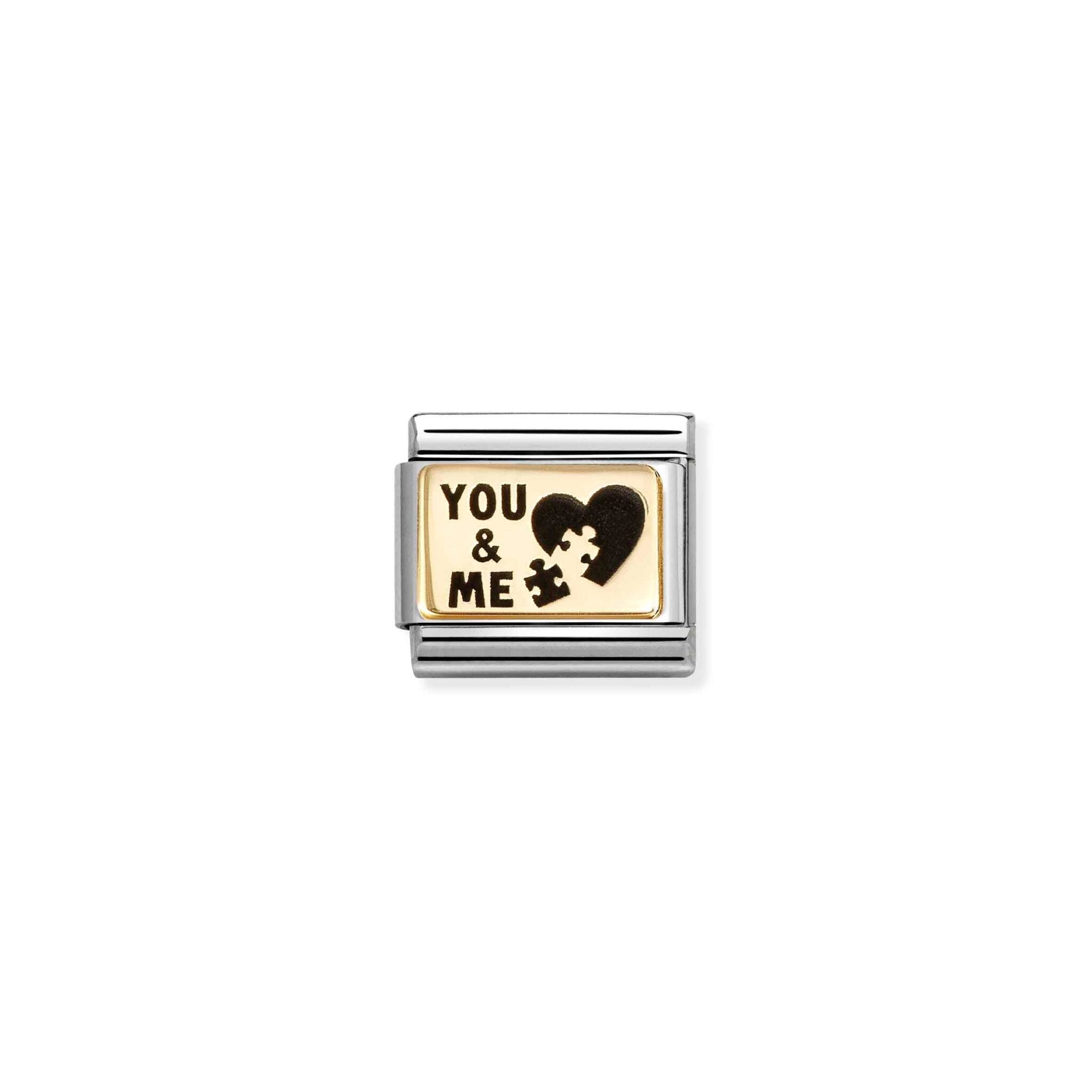 Nomination Composable Gold You&Me Puzzle Plates -Spilhaus