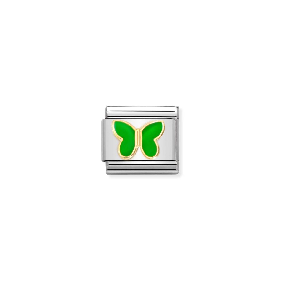 Nomination Composable Green Butterfly Symbol 18k Gold -Nomination
