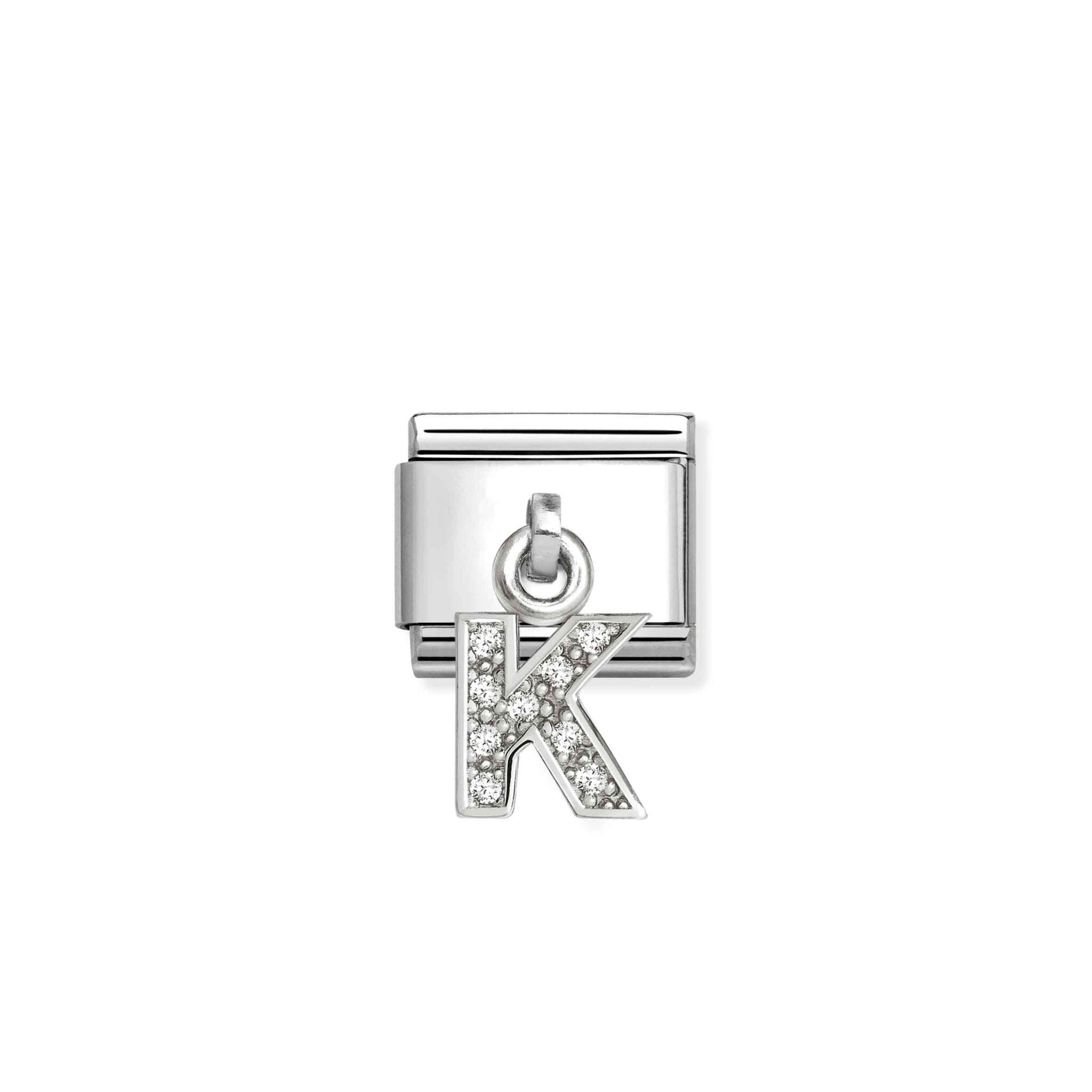 Nomination Composable Hanging Link, Sparkling Letter K -Nomination