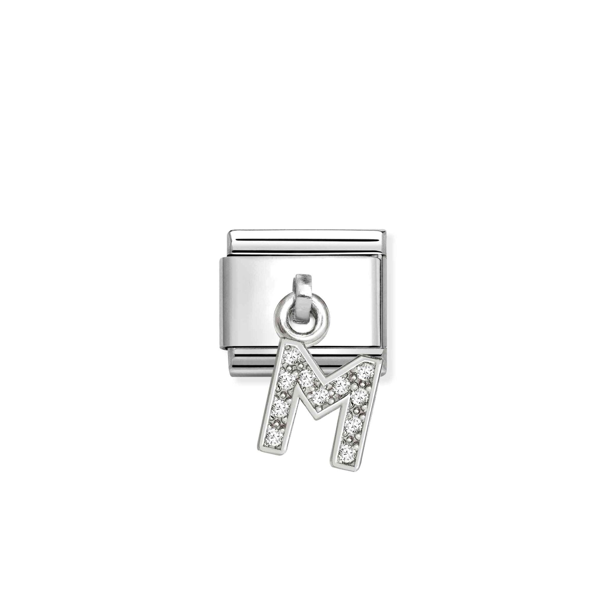 Nomination Composable Hanging Link, Sparkling Letter M -Nomination