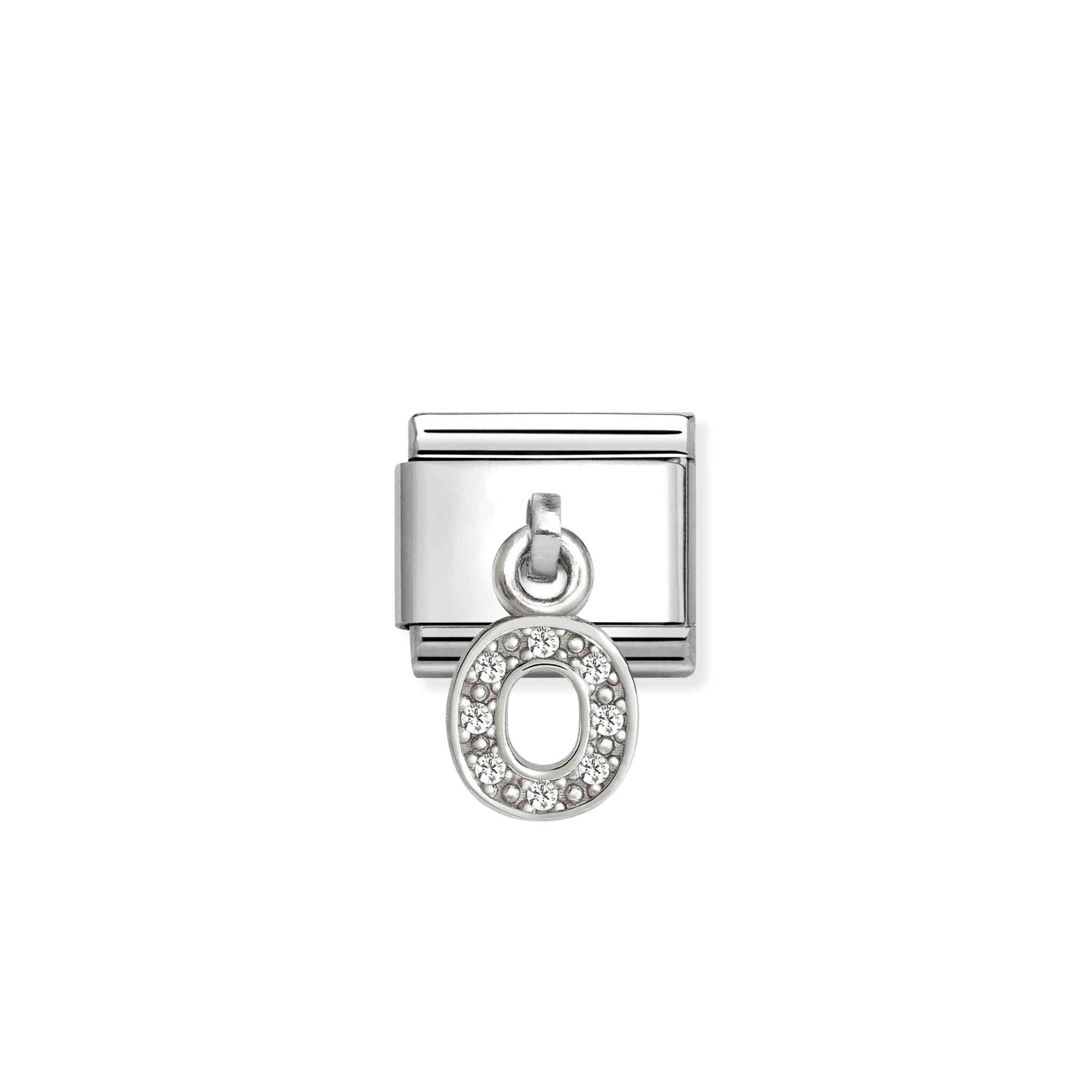 Nomination Composable Hanging Link, Sparkling Letter O -Nomination