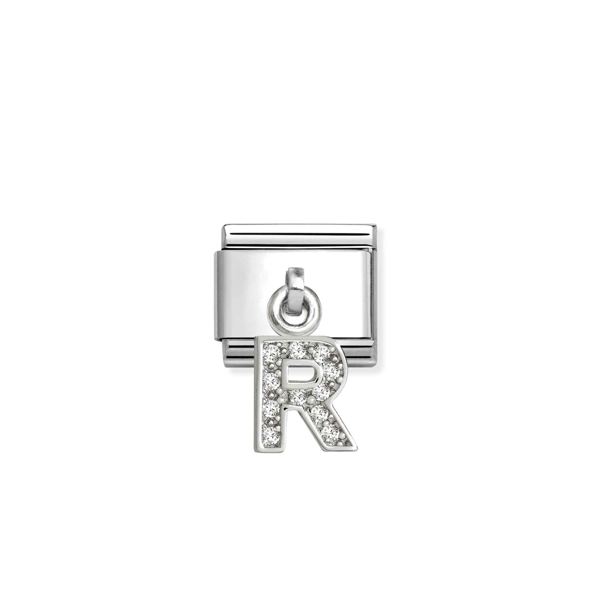 Nomination Composable Hanging Link, Sparkling Letter R -Nomination