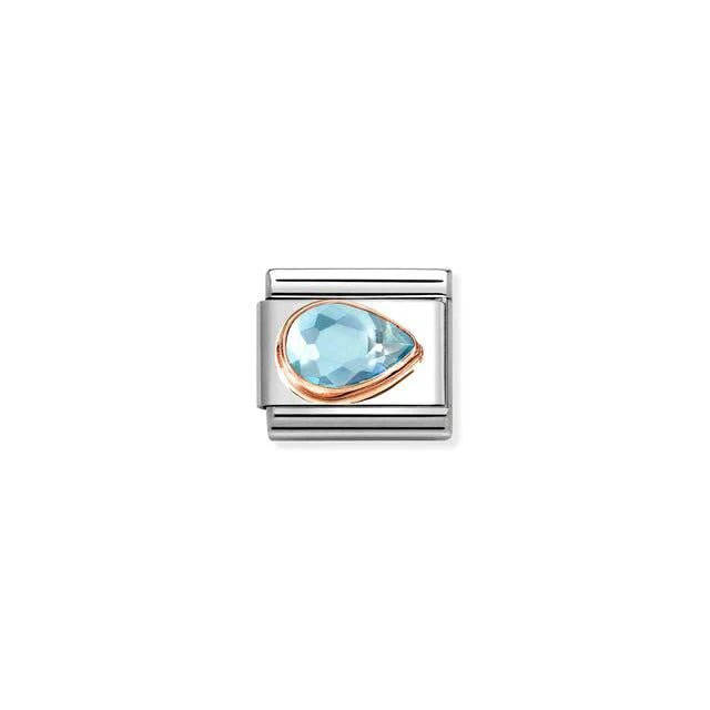 Nomination Composable Light Blue Right Drop Faceted -Nomination